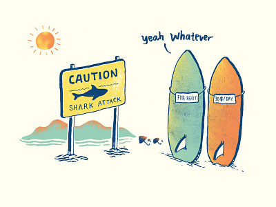 Board Conversation 2 beach caution shark skitchman summer surfboard