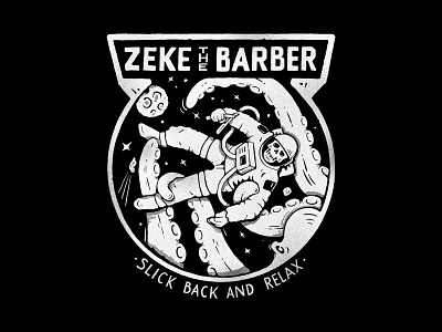 Zeke The Barber branding handlettering illustration inspiration lettering merch design skitchism t shirt typography vintage