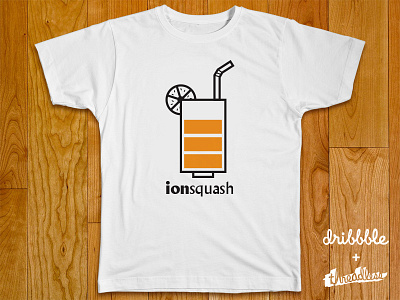 Ionsquash Dribbble + Threadless Tee battery drink energy ion lemon tee threadless