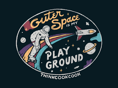 Outer Space branding handlettering illustration inspiration lettering merch design skitchism t shirt typography vintage