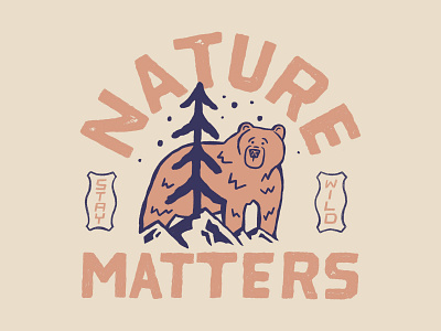 Nature Matters branding handlettering illustration inspiration lettering merch design skitchism t shirt typography vintage