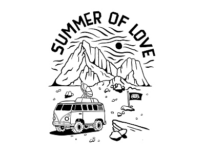 Summer Of Love branding handlettering illustration inspiration lettering merch design skitchism t shirt typography vintage