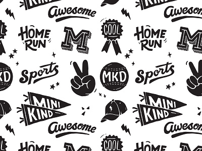 Minikind Pattern branding handlettering illustration inspiration lettering merch design skitchism t shirt typography vintage