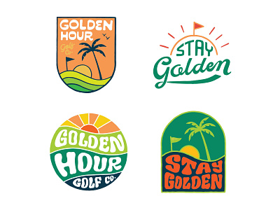 Golden Hour Sticker Pack branding handlettering illustration inspiration lettering merch merch design skitchism skitchman t shirt typography vintage