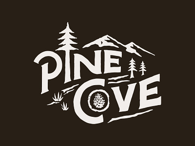 Pine Cove branding handlettering illustration inspiration lettering merch design skitchism t shirt typography vintage