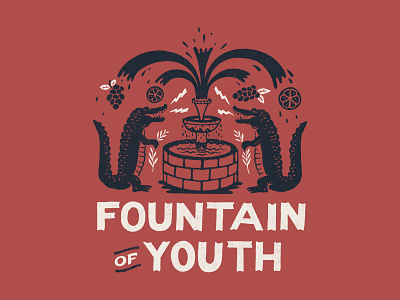Fountain of Youth branding handlettering illustration inspiration lettering merch design skitchism t shirt typography vintage