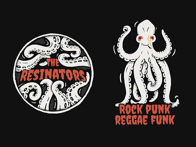 The Resinators bandmerch design illustration lettering merch design skitchism t shirt typography vintage warpedtour