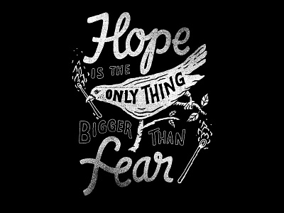 Bigger than Fear illustration inspiration lettering skitchism vintage