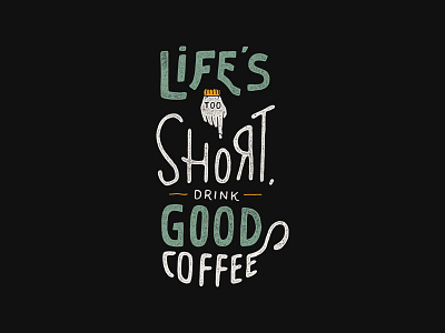 Good Coffee artwork brand clothing coffee lettering skitchism