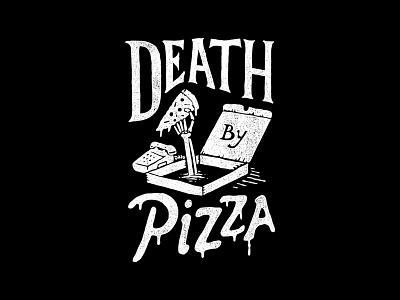 Death By Pizza handlettering lettering pizza