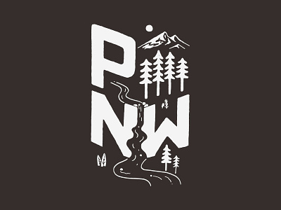 PNW clothing illustration lettering merch design skitchism