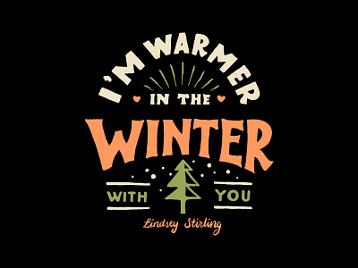 Warmer clothing illustration lettering t shirt typography