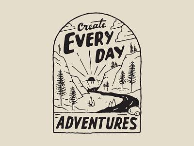 Everyday Adventures illustration inspiration lettering merch design skitchism t shirt typography vintage