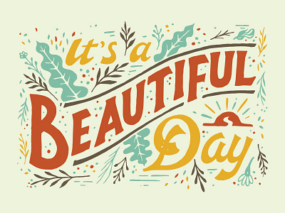 Beautiful Day illustration lettering skitchism typography