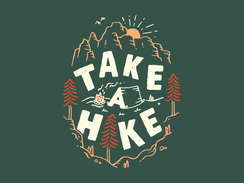 Take A Hike v2 by Sansroom on Dribbble