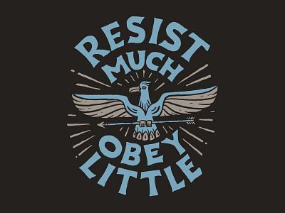 Obey clothing illustration lettering merch tshirt