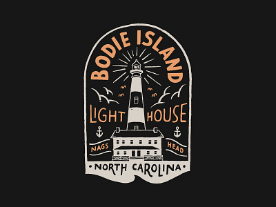 Bodie Island illustration inspiration lettering merch skitchism t shirt vintage