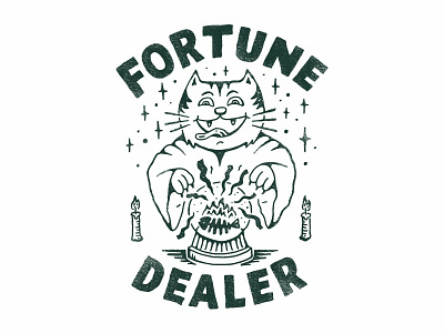 Fortune Dealer illustration inspiration lettering merch skitchism t shirt typography