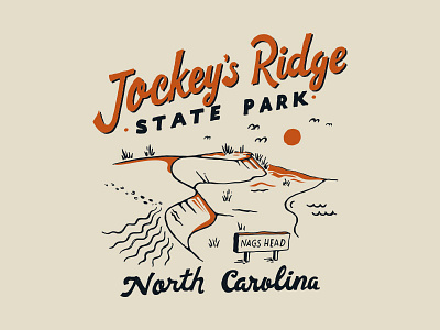 Jockey's Ridge branding illustration inspiration lettering merch merch design skitchism tshirt typography