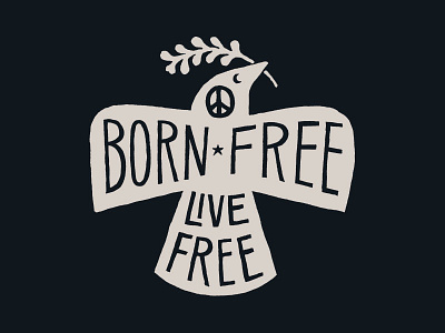 Born Free branding handlettering illustration inspiration lettering logo merch design t shirt typography vintage