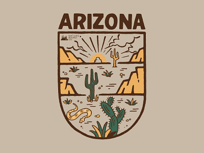 Arizona brand clothing illustration lettering merch merch design skitchism t shirt typography vintage