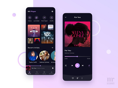 NX Player app appdesign appicon branding design dribbble figma illustration interaction design interactiondesign interface logo musicplayer nxplayer playlist ui uidesign uidesigner ux vector