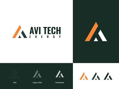 AVI Tech Energy - Logo Design, Logo, AVI Logo, Branding brand brand identity branding design graphic design grid grid logo icon identity logo logo design logo type mark minimalist logo modern logo symbol typography vector visual design