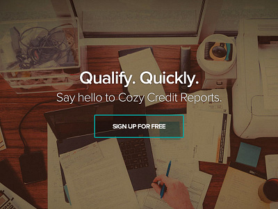 Cozy Credit Reports app button cozy flat launch product ui web