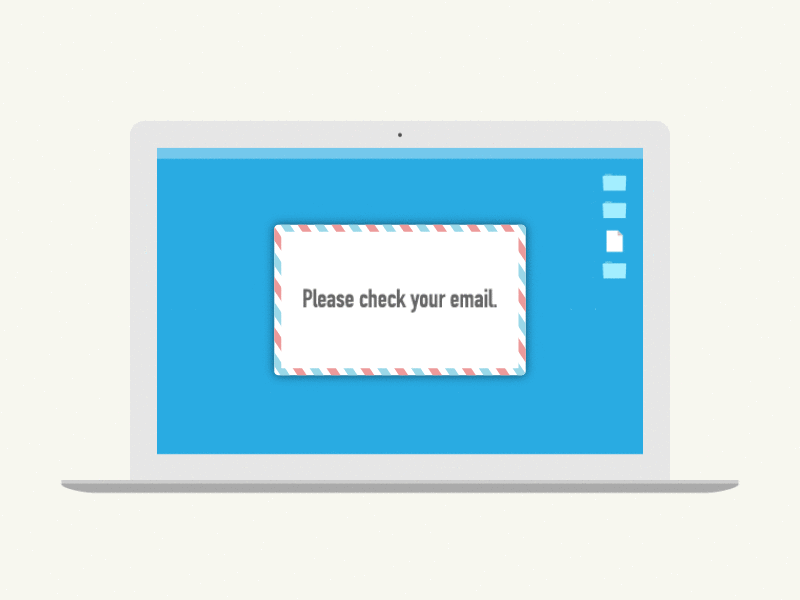 Check Your Email [GIF] animation flat gif illustration interaction ui ux