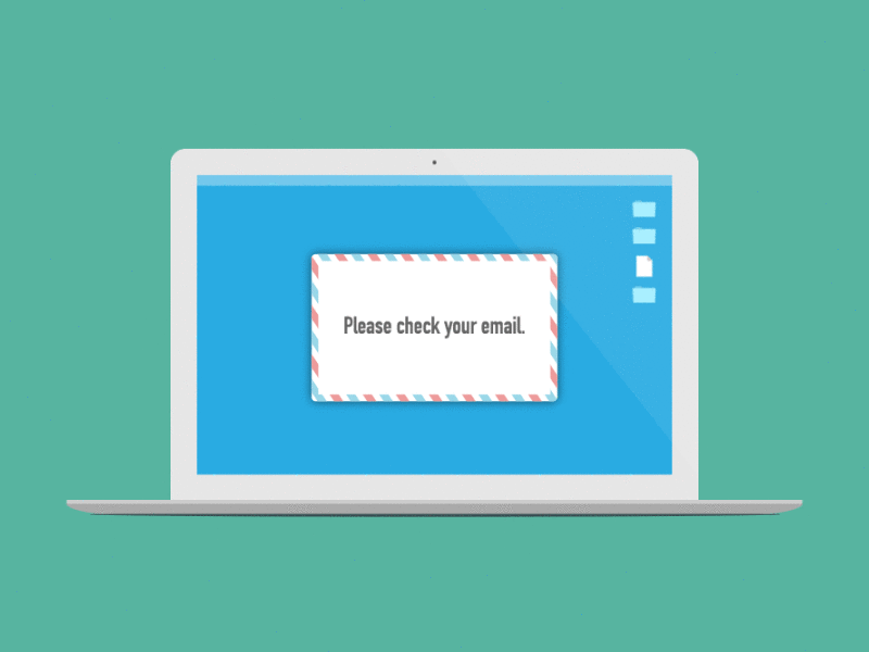 Check Your Email 2 [GIF] animation flat gif illustration interaction ui ux