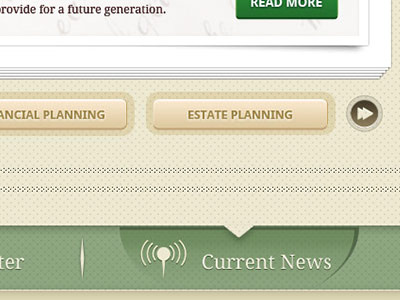 Advanced Planning green slider texture ui web design