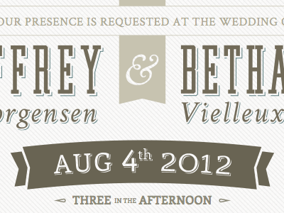 Wedding Invite invite letter press print type typography vintage wedding