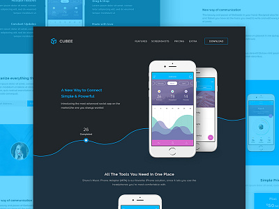 App Landing Page app contact interaction design landing page pricing ui ux