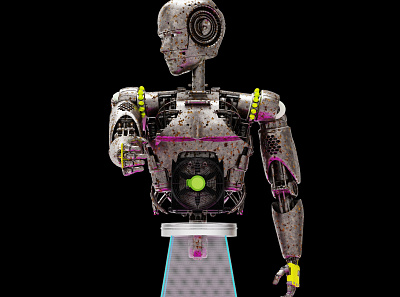 Robot render for university Bendukidze university 3d