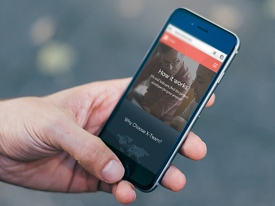 x-team mobile app application flat ios7 iphone mobile responsive ui ux