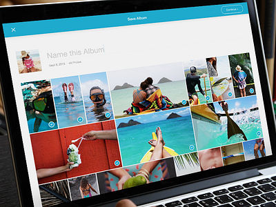 Save Album album clean layout notch photo responsive ui ux web app website