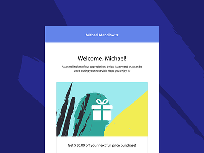 Promo Email Template branding coupon email flat illustration notch promotion template ui ux