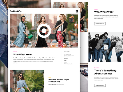 CarlByrd&Co agency branding case study design homepage notch simple ui ux website