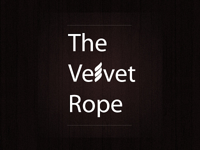 The Velvet Rope fake fun logo rope