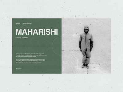 Maharishi "Brand History" — Main Page