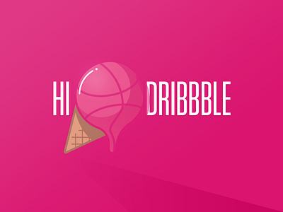 Hi Dribbble! agency first shot gothenburg hi dribbble ice cream illustration mobile stockholm