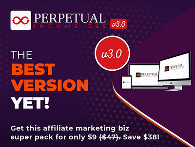 Perpetual Income 365 - Brand NEW 3.0 Version This 2021! 3d animation branding design graphic design illustration logo motion graphics ui vector