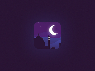 Prayer Icon app icon ios light moon mosque night ramadan