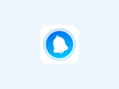 Notify app icon app bell blue icon ios notification radius white