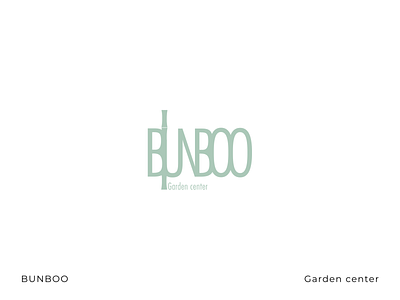 BUNBOO logo bamboo garden graphic design green logo