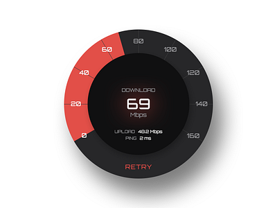 Speedometer dark download internet ping speed speedometer test ui upload