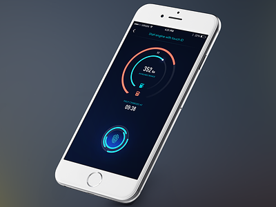 Car Controll app car controll finger fuel ios mobile remote statistic touch ui ux