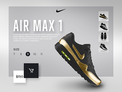Nike Concept design ecommerce futuristic marketing nike nike air product sneakers sport store ui web