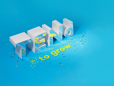 Agency 10th Anniversary Wallpaper concept 3d identity photo sparkles typography