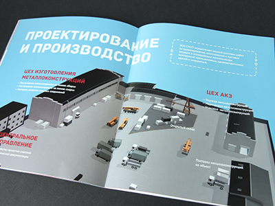 3D Illustrations for a Factory booklet 3d booklet illustrations industrial
